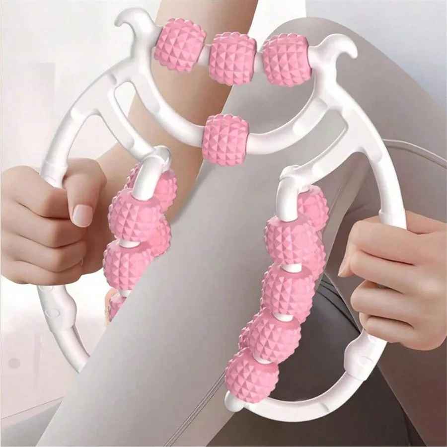 rouleau de massage circulaire rose