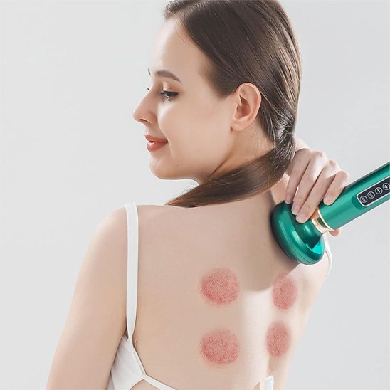 Appareil massage ventouse succion sur le dos