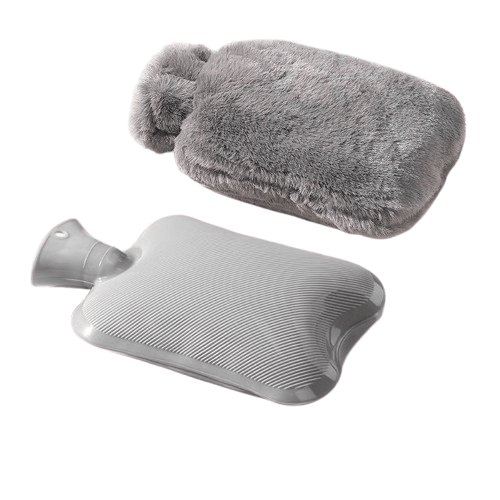 bouillotte eau chaude douce detente grise