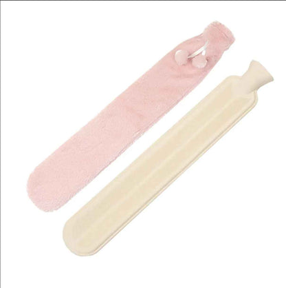 bouillotte eau chaude geante longue housse rose