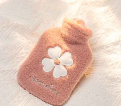 bouillotte eau chaude petit format rose