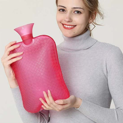 bouillotte eau chaude rose