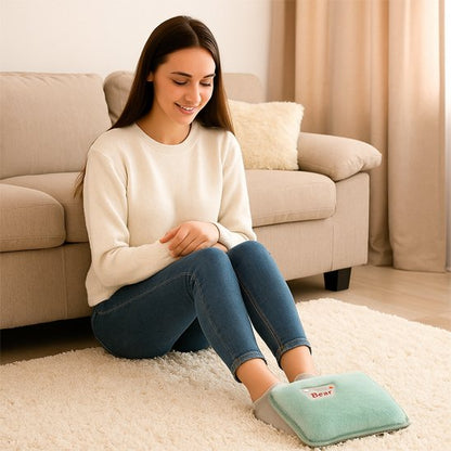 Bouillotte electrique​ sac eau chaude sur les pieds
