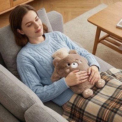 Bouillotte kawaii peluche maux de ventre