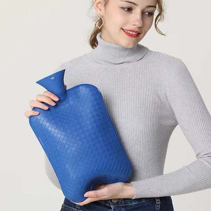 bouillotte eau chaude grand format bleue