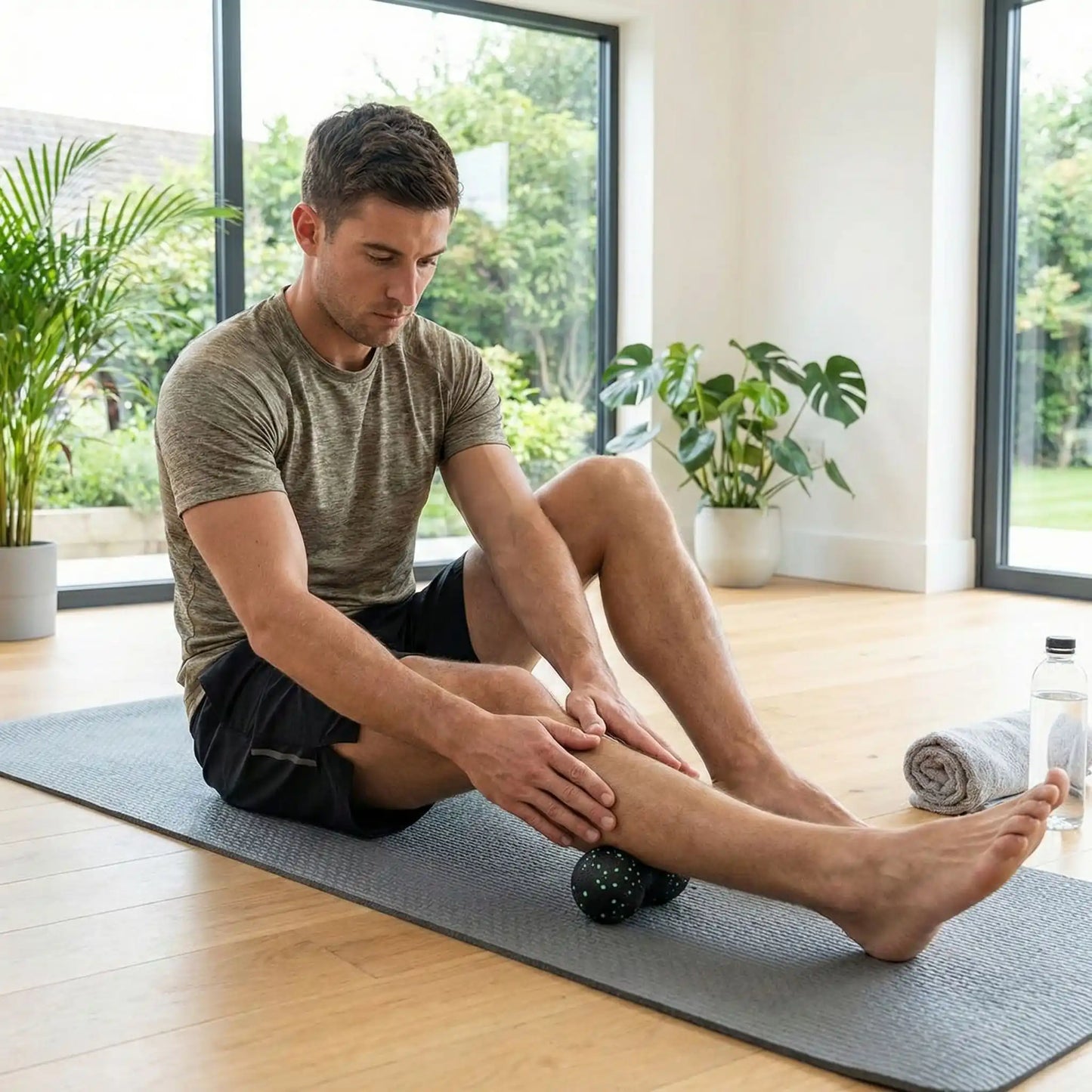 boule de massage detente musculaire jambe fitness