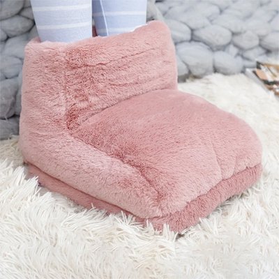 chauffe pied electrique usb rose peluche