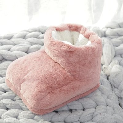 Chauffe pied en peluche rose