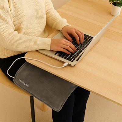 Coussin chauffant au bureau