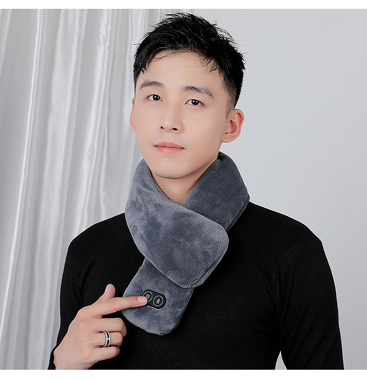 coussin chauffant cervicales masseur echarpe gris