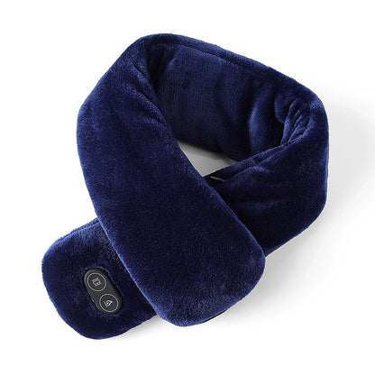 coussin chauffant cervicales masseur nuque bleu