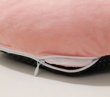 coussin chauffant pieds housse lavable rose