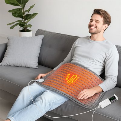 Coussin chauffant sur jambes