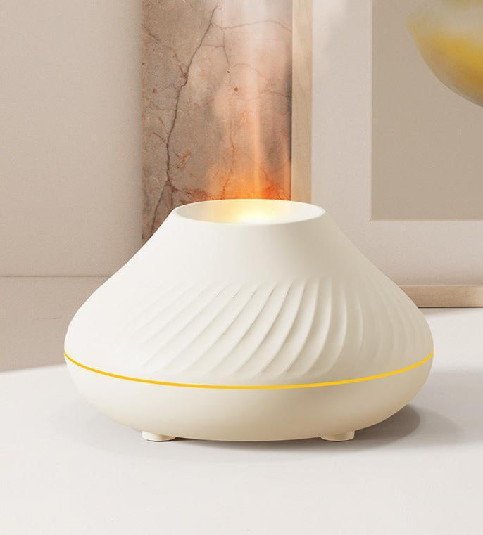 diffuseur huile essentielle blanc LED orange
