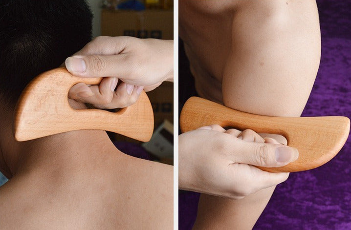 gua sha corps bois drainage lymphatique bras nuque