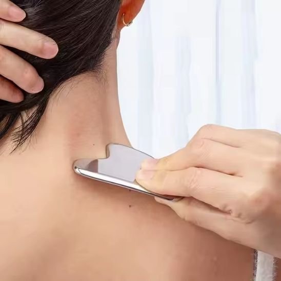 gua sha corps massage nuque en acier