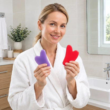 Gua sha kit massage visage rose violet