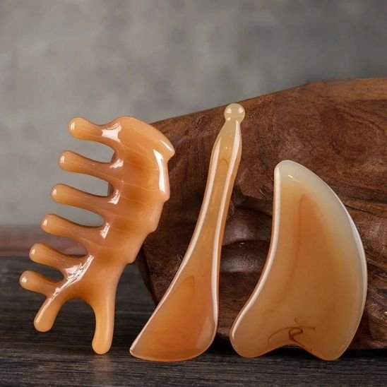 gua sha visage et corps trois accessoires