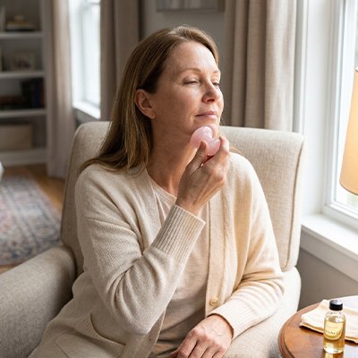 Gua sha visage facial