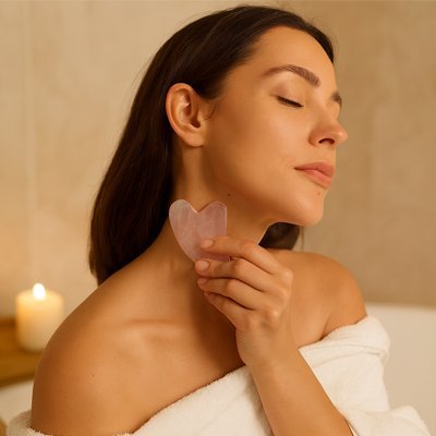 Gua sha visage | Jade cristal topaz - Ma Routine Zen