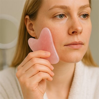 Gua sha visage | Jade cristal topaz - Ma Routine Zen