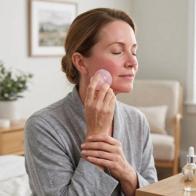 Gua sha visage massage drainage