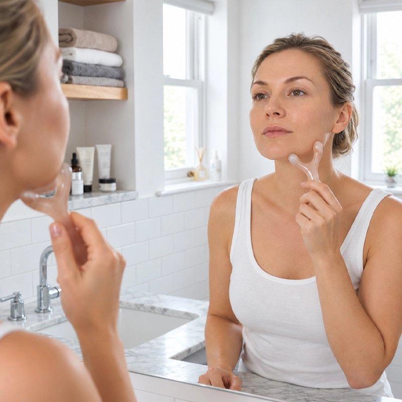 Gua sha visage massage
