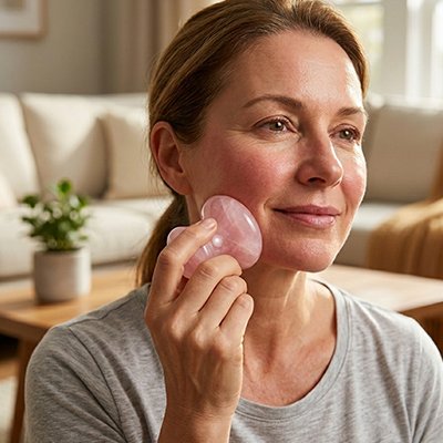 Gua sha visage pierre