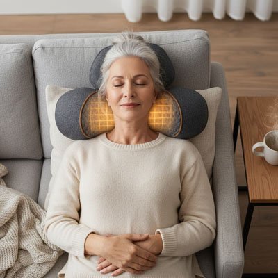 Masseur cervical coussin chauffant