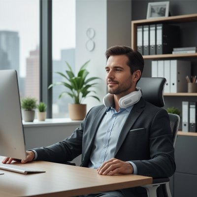 Masseur cervical detente nuque au bureau