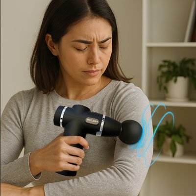 Pistolet de massage detente musculaire bras