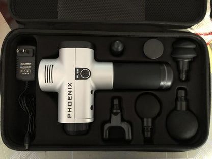 pistolet massage musculaire boitier accessoires