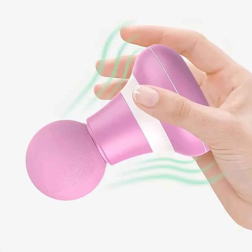 pistolet masseur mini portable compact rose