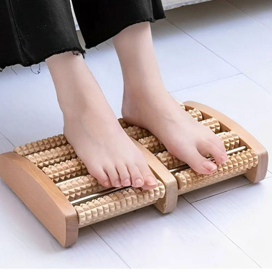 Rouleau de massage en bois pour les pieds reflexozen