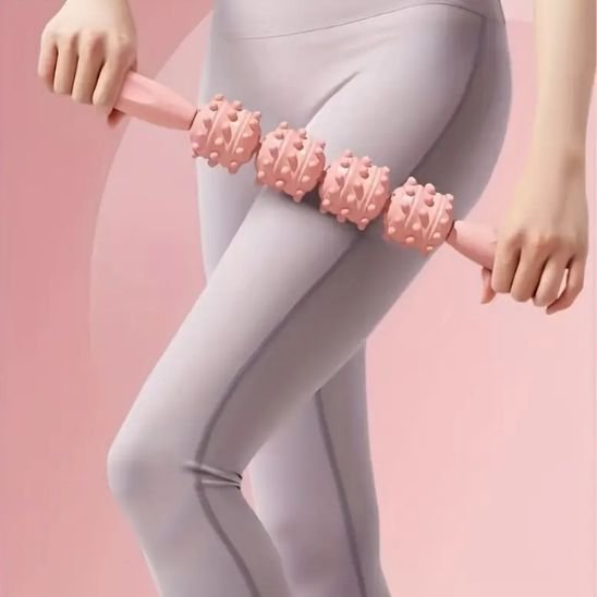 rouleau de massage rose cuisse