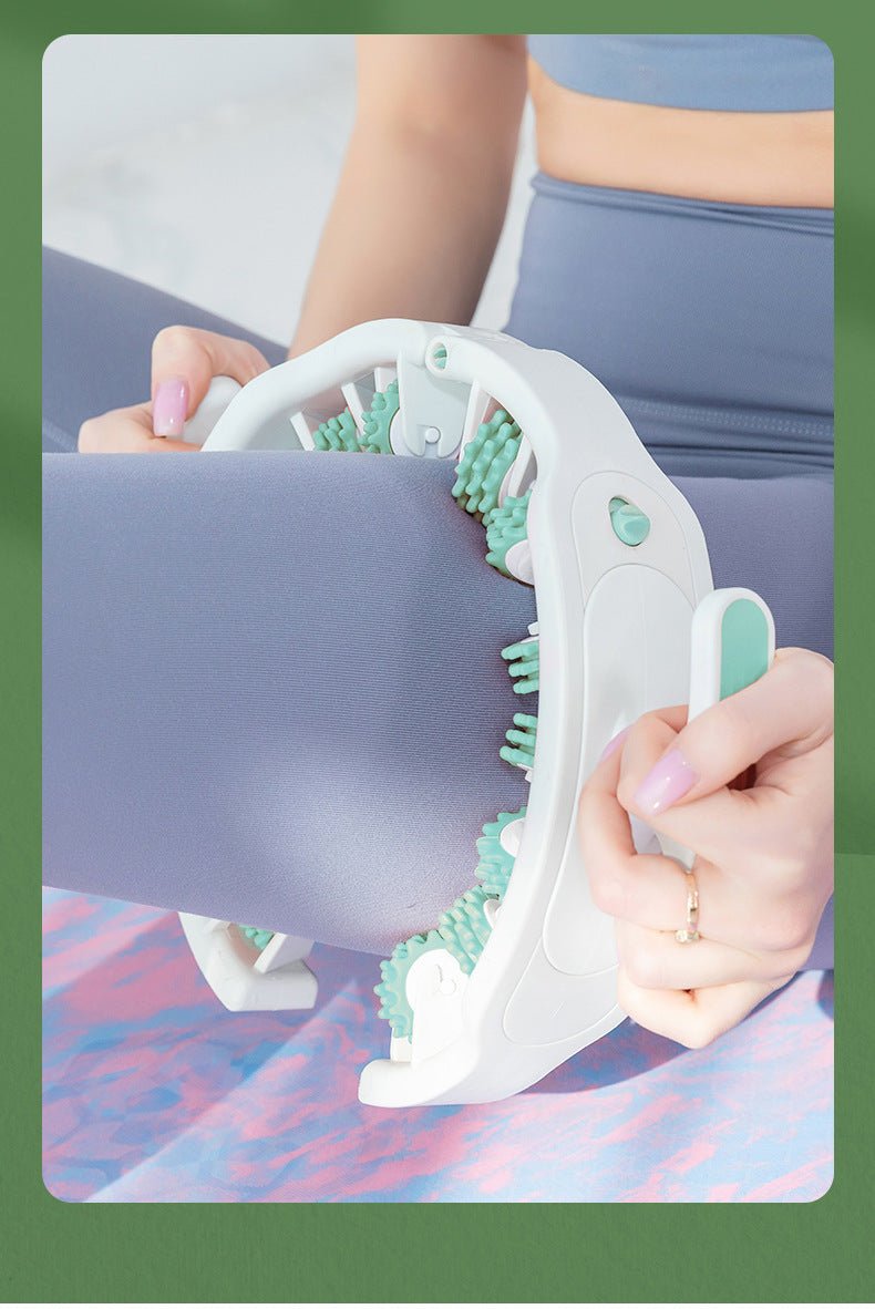 rouleau massage roule autour de la jambe