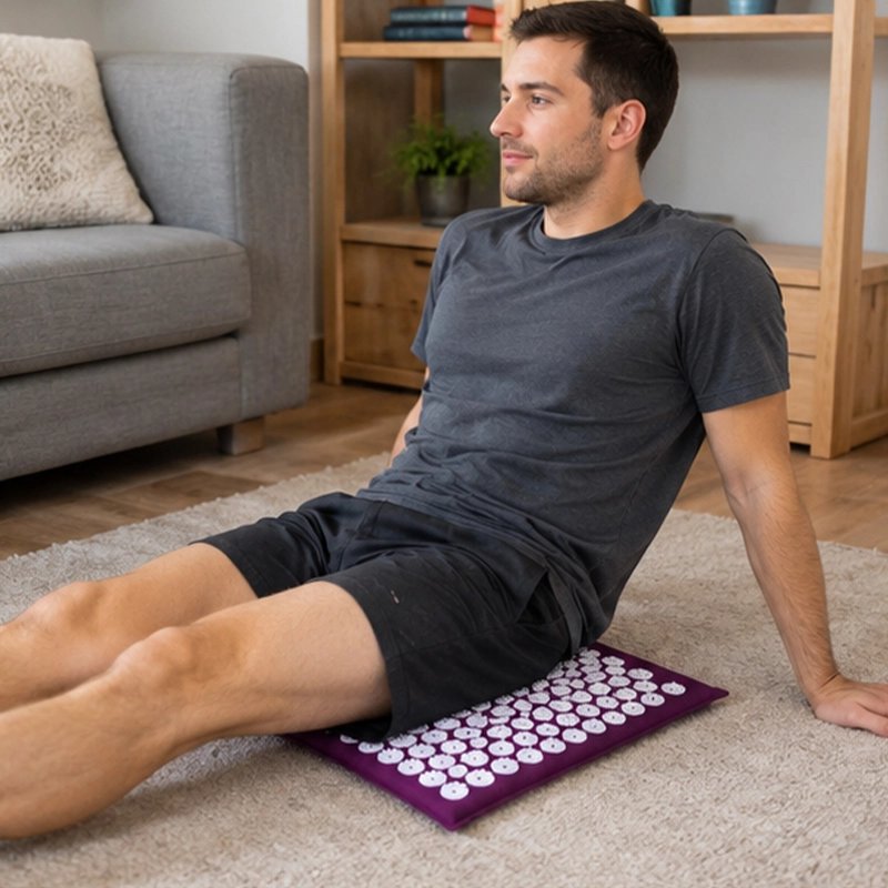 Tapis d'acupression au sol homme 